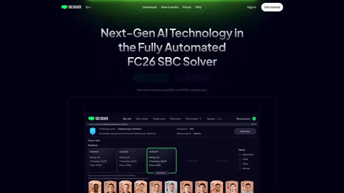 Інтерфейс SBC Solver
